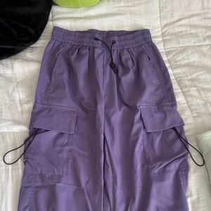 SHEIN Purple Cargo Jogger Pants
